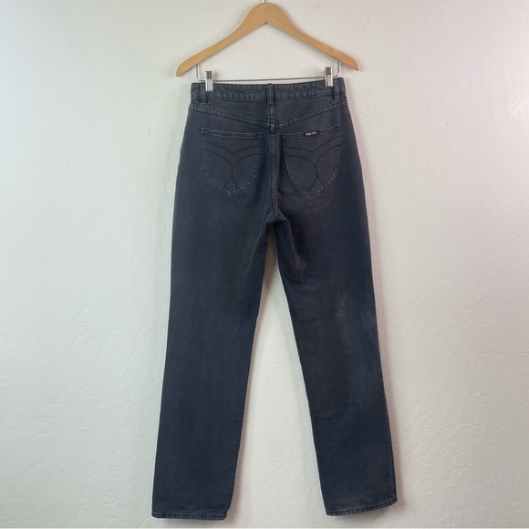 Rolla's Classic Straight High Rise Regular Fit Jeans in Vintage Black Size 27 - Picture 5 of 16